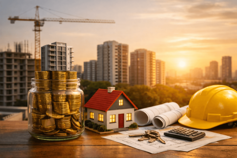 Personas evaluando un proyecto inmobiliario residencial en Perú como alternativa de inversión mediante crowdfunding inmobiliario.
